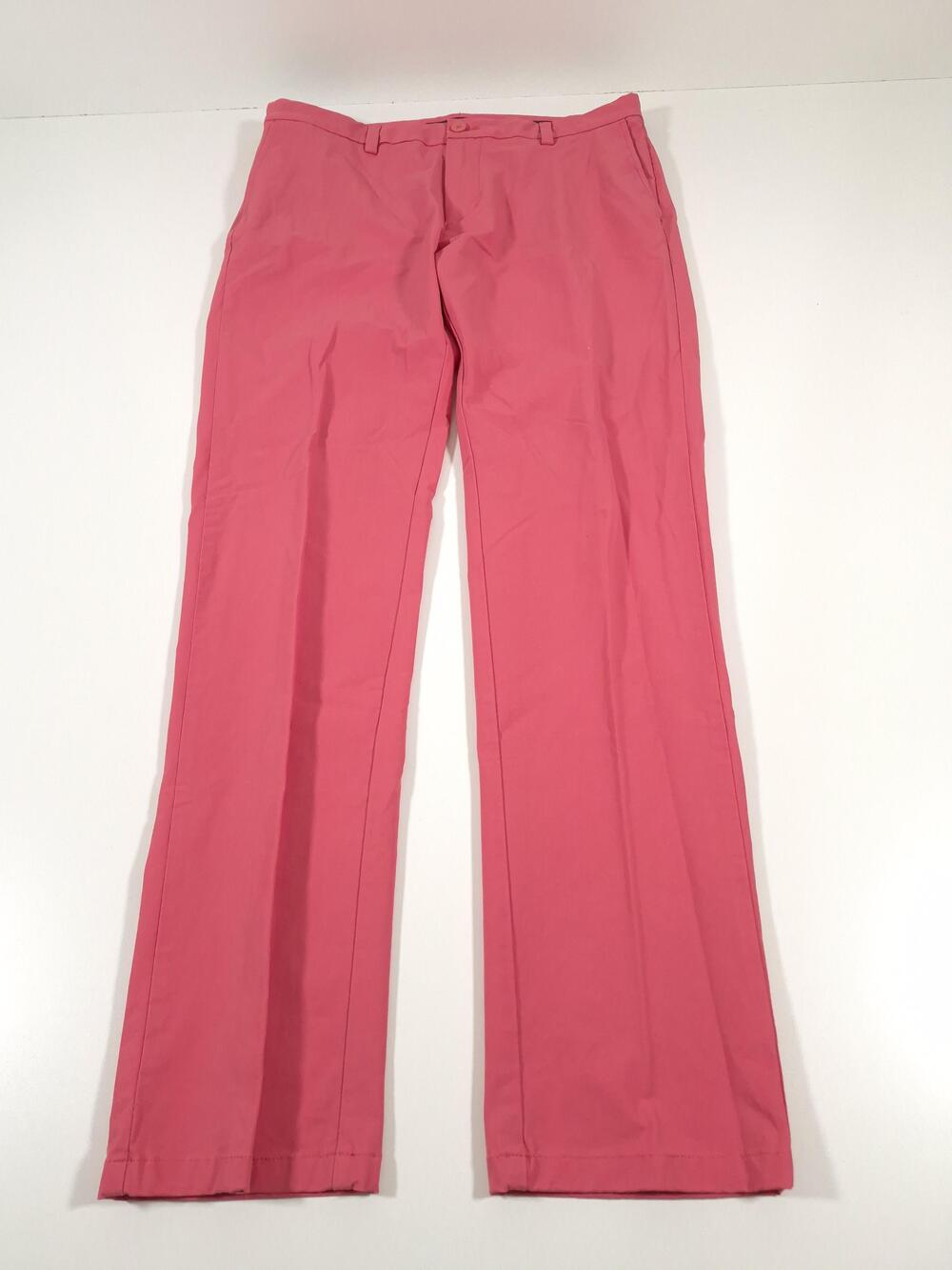 Vineyard Vines On-The-Go OTG Pant Mens 34x34 Pink Chino Travel Casual Stretch